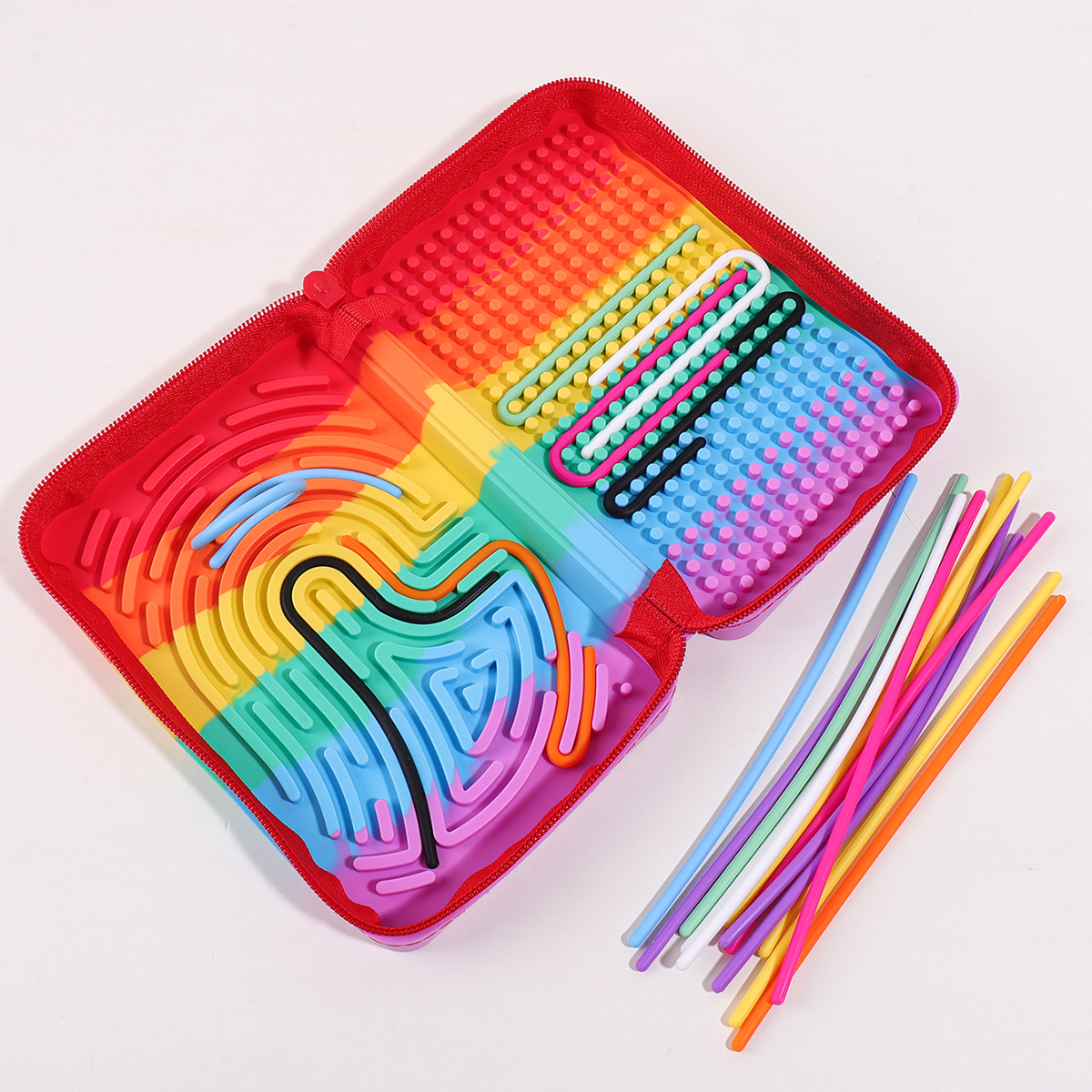 Kids Education Product - Silicone Rainbow Desk Stationery Fidget Toy