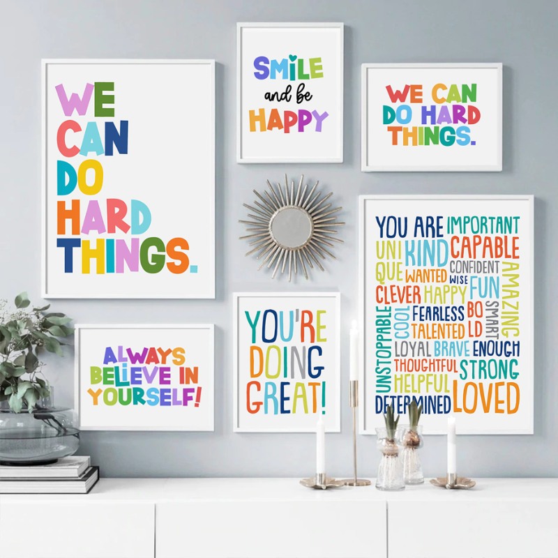 Kids Educational Posters - Positive Kid Classroom Wall Picture Inspirational