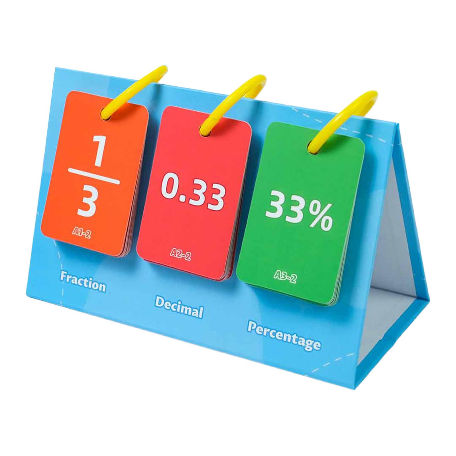 Kids Education Charts - Fraction Percentage Decimal Flip Chart,Early Education