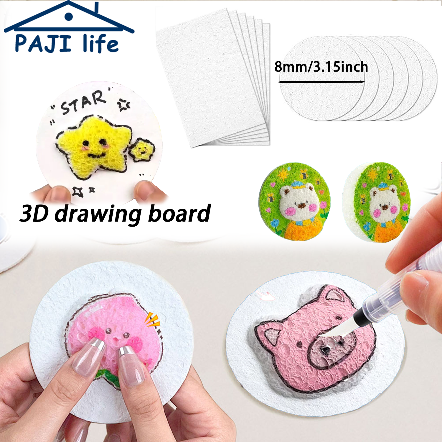 3D Puffy Foam Texture Painting - Kids Education Product reseña y precio