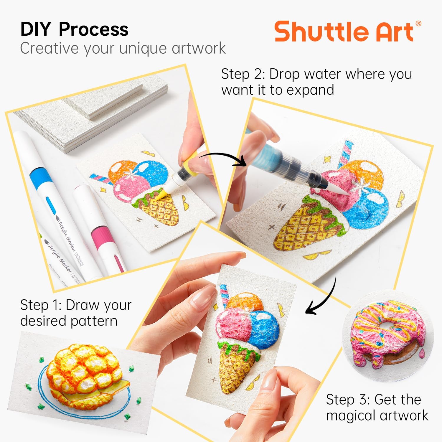 3D Puffy Foam Texture Painting - Kids Education Product reseña y precio