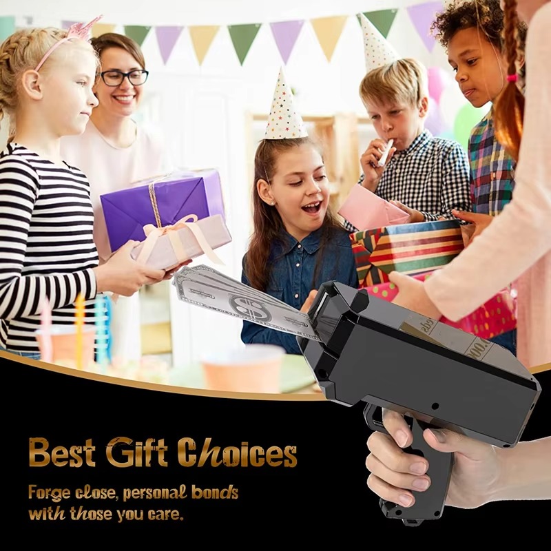 Shoot Money Gun Toy Funny Part - Kids Education Money reseña y precio