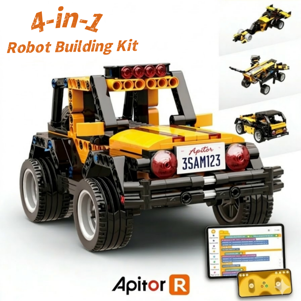 STEM 4-in-1 Robot Building Kit - Kids Education Free App reseña y precio