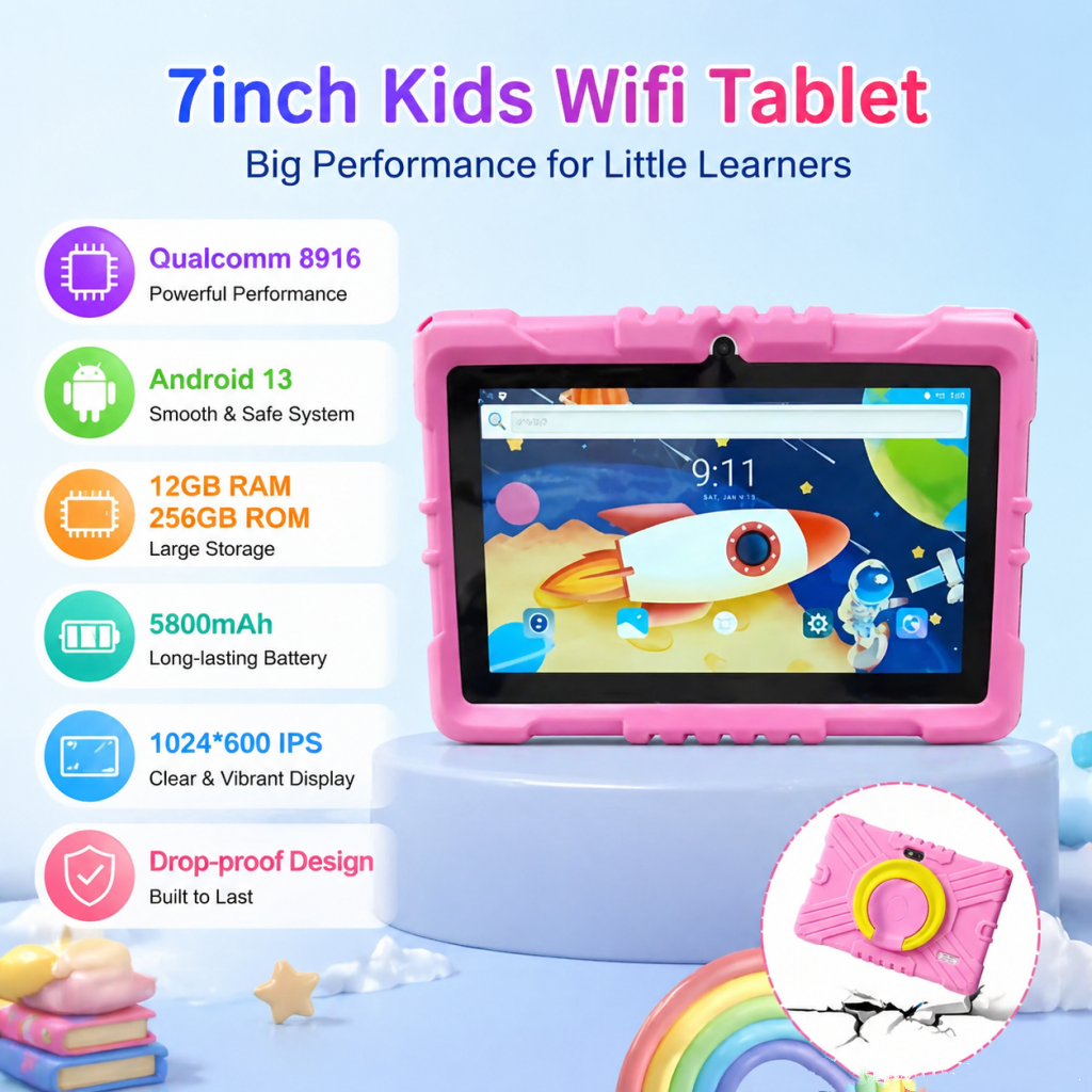 Android 13 Kids WIFI Tablet 7i - Kids Education Free App reseña y precio