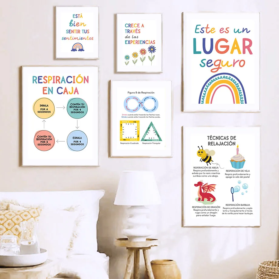 Spanish Education Motto Rainbo - Kids Educational Posters reseña y precio