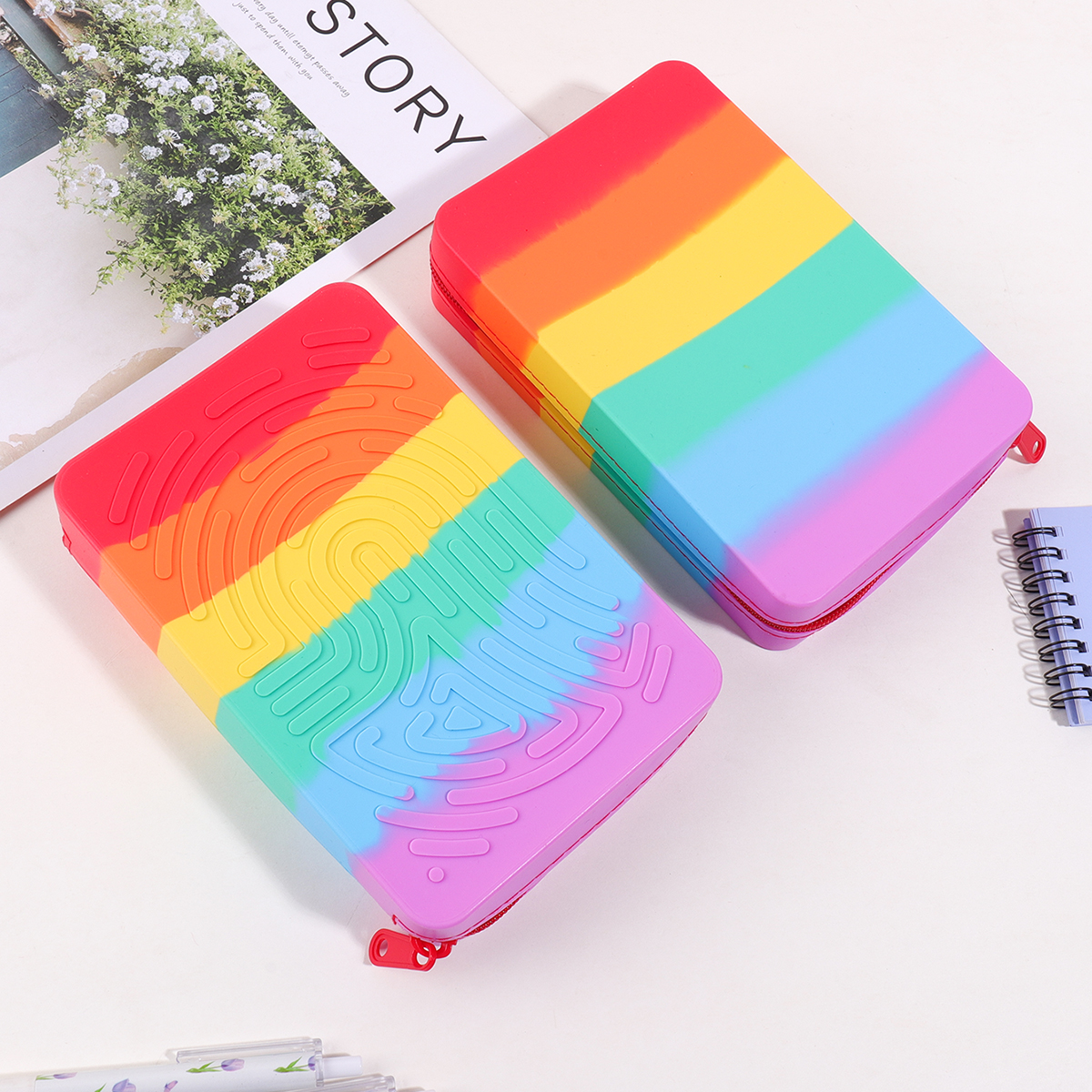 Silicone Rainbow Desk Statione - Kids Education Product reseña y precio