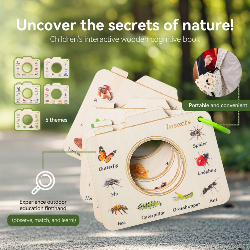 Wooden Camera Shape Nature Cog - Kids Educational Resources reseña y precio