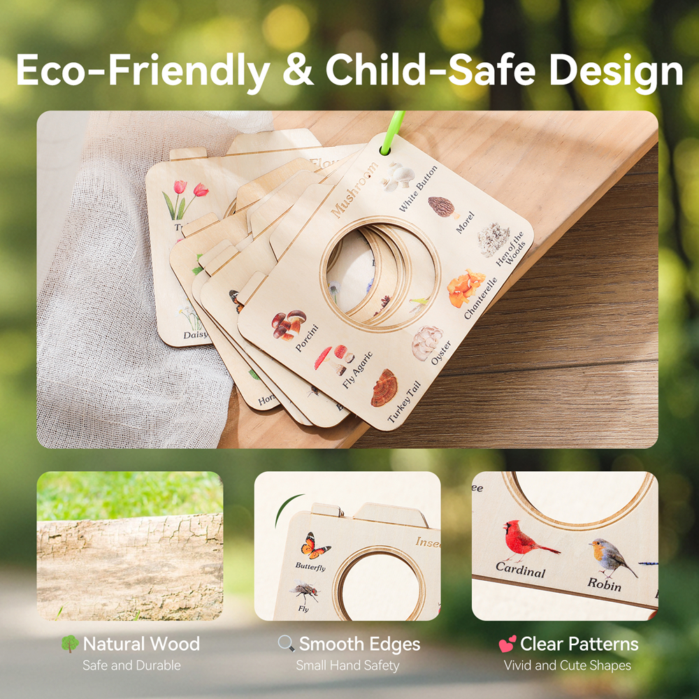 Wooden Camera Shape Nature Cog - Kids Educational Resources reseña y precio