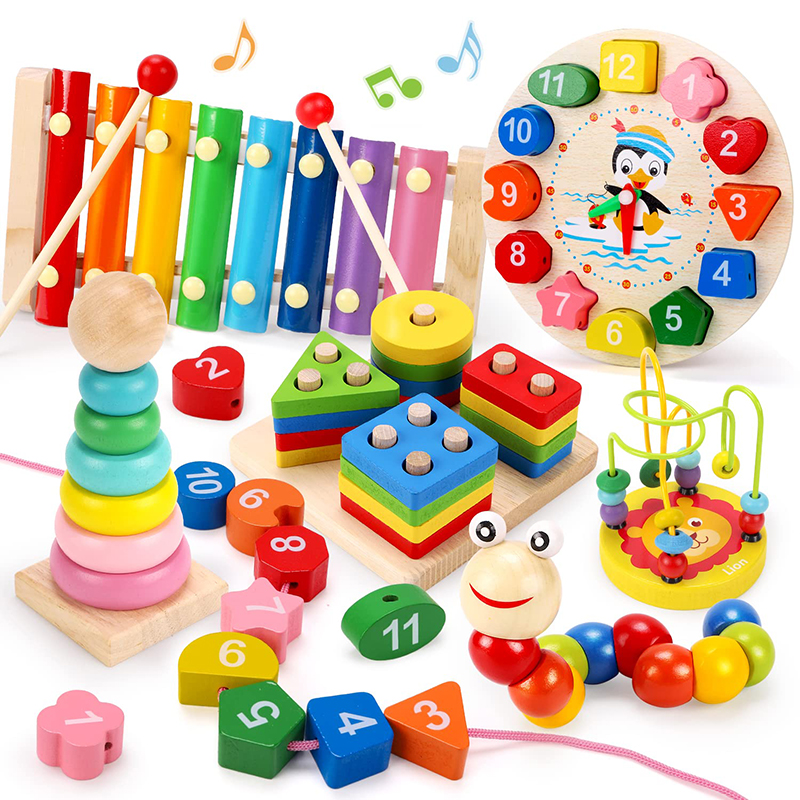 5-6pcs/set Montessori Wooden T - Kids Educational Game 3 reseña y precio