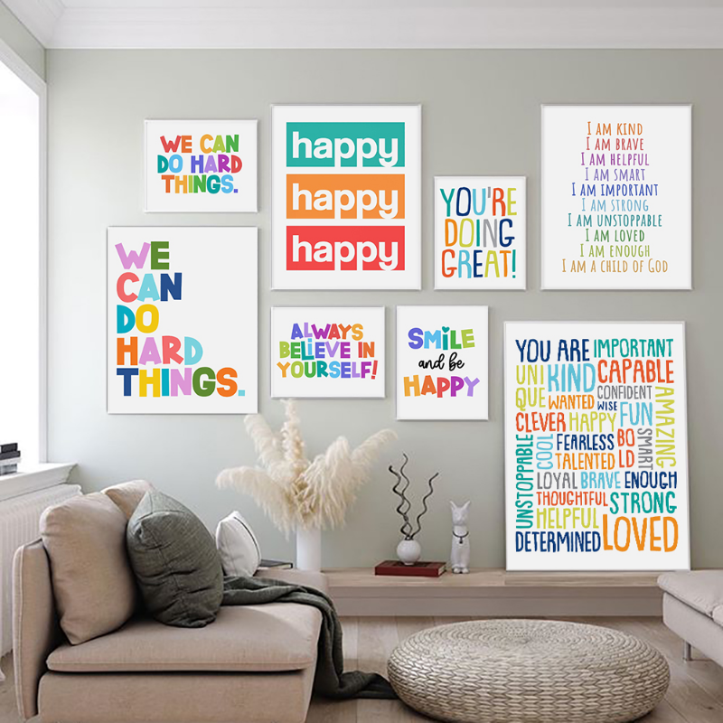 Positive Kid Classroom Wall Pi - Kids Educational Posters reseña y precio