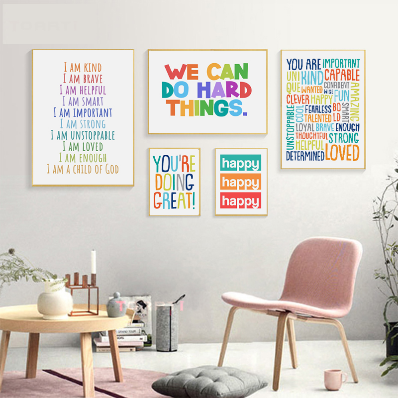 Positive Kid Classroom Wall Pi - Kids Educational Posters reseña y precio