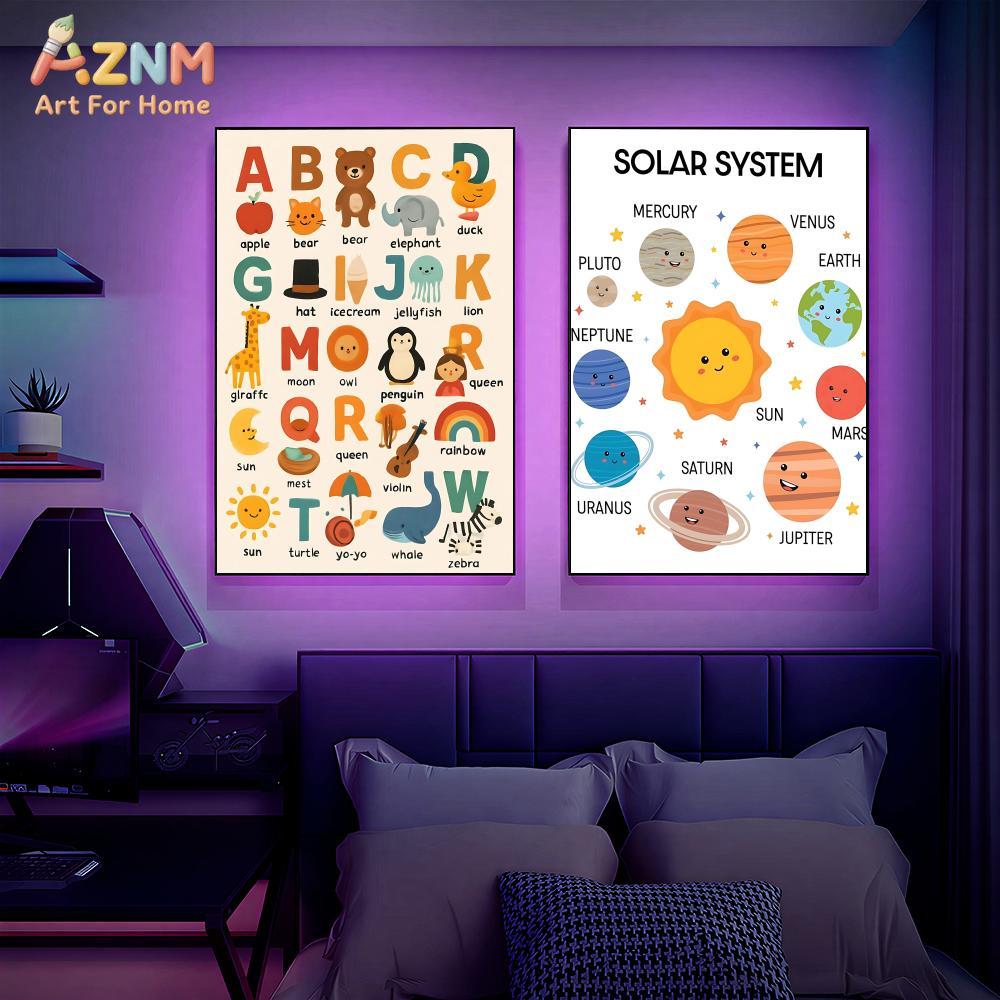 AZNM Kids Educational Canvas W - Kids Educational Posters reseña y precio