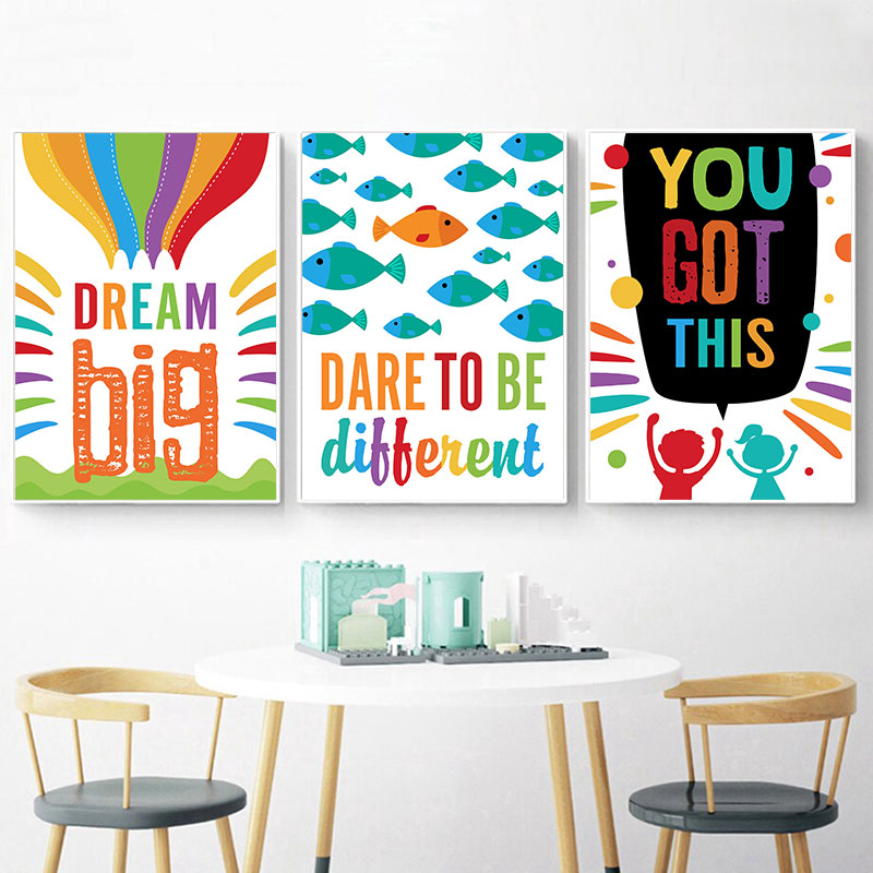 Colorful Cute Dream Big Quotes - Inspirational Kids Education Quotes reseña y precio