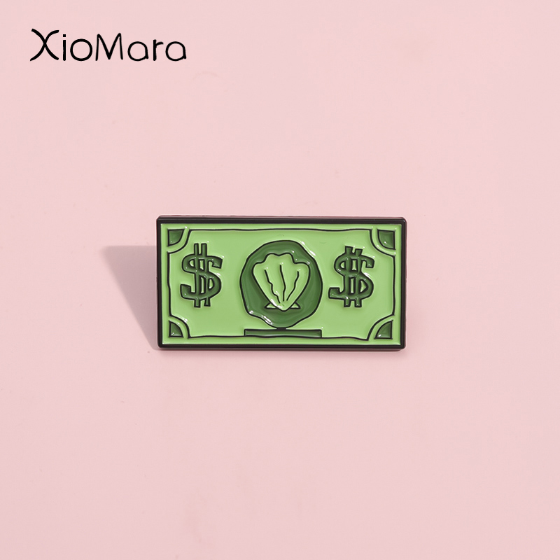 Green USD Symbol Enamel Pin Cu - Kids Education Money reseña y precio