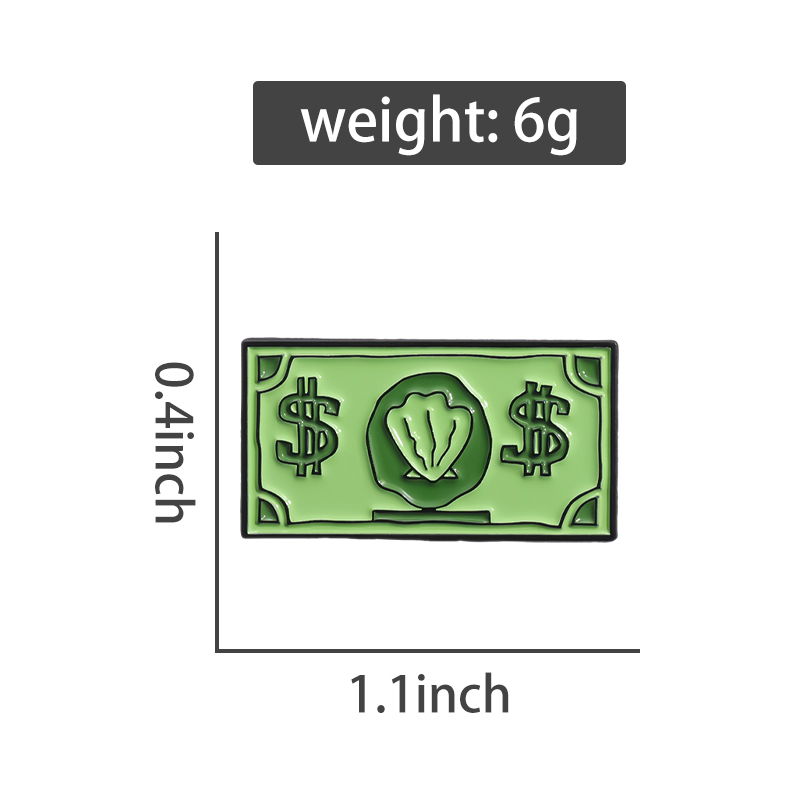 Green USD Symbol Enamel Pin Cu - Kids Education Money reseña y precio