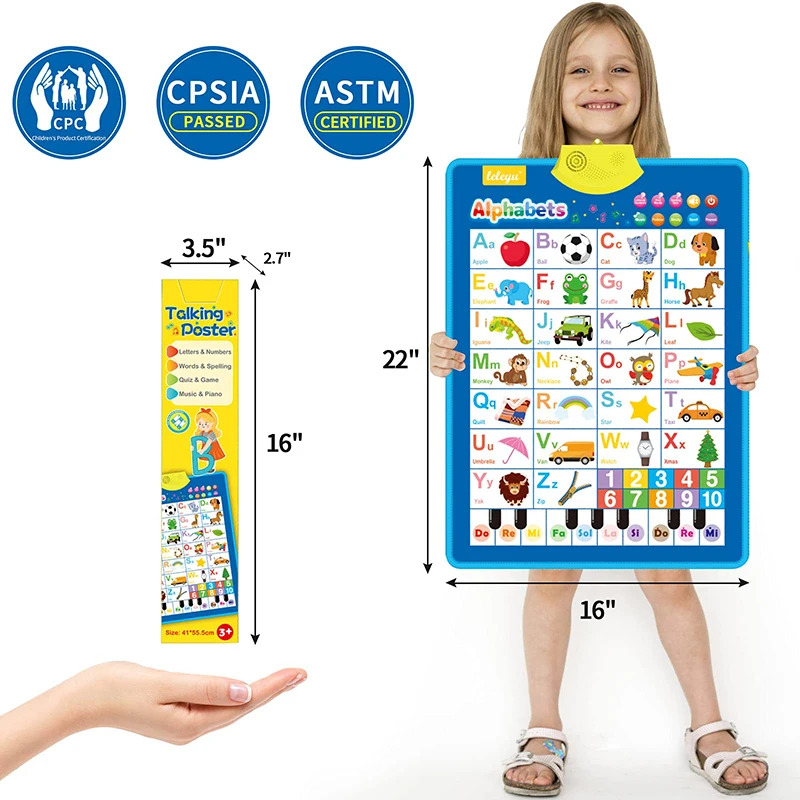 Electronic English Alphabet Wa - Kids Educational Posters reseña y precio