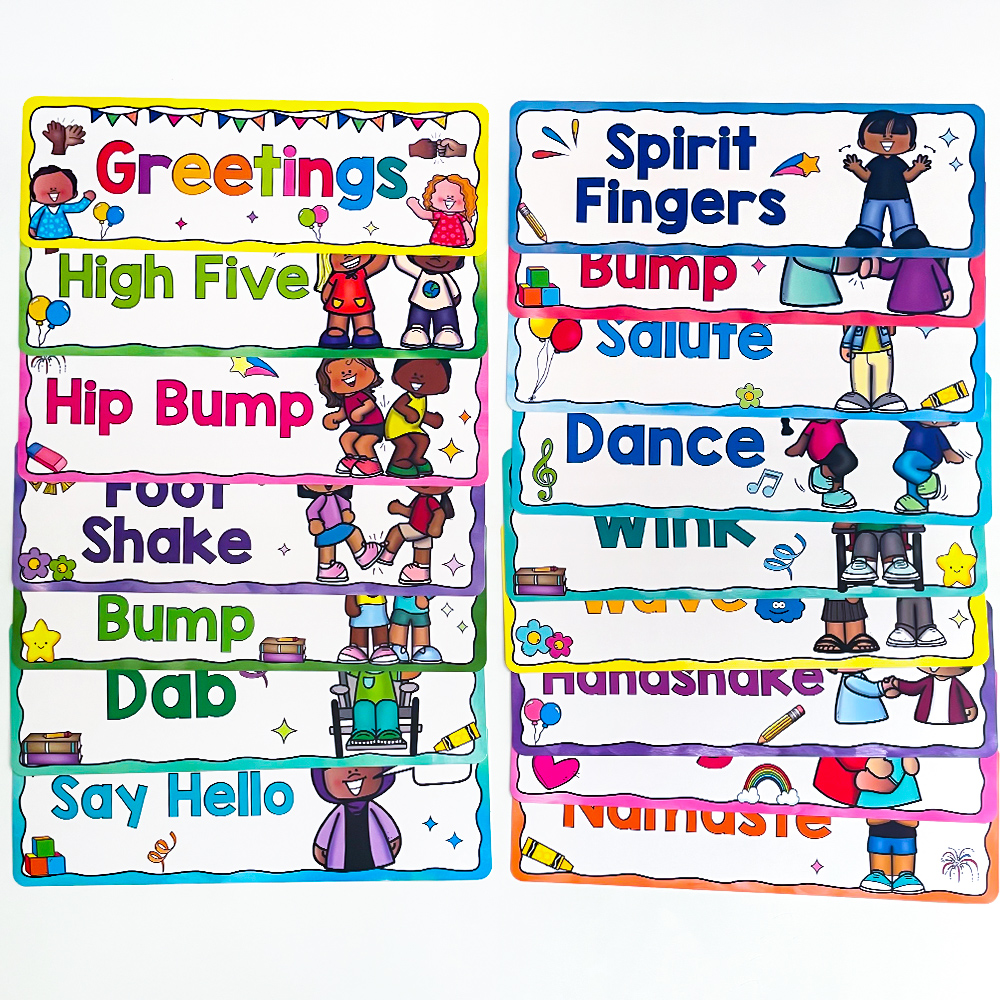 Common Greetings Educational C - Kids Educational Posters reseña y precio
