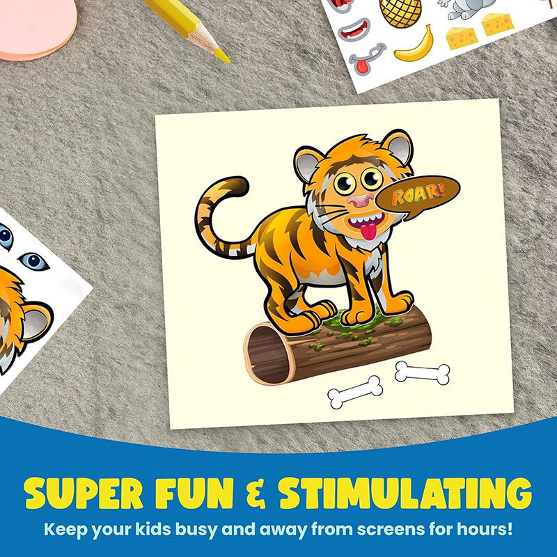 Cartoon Safari Animals Sticker - Kids Education Money reseña y precio