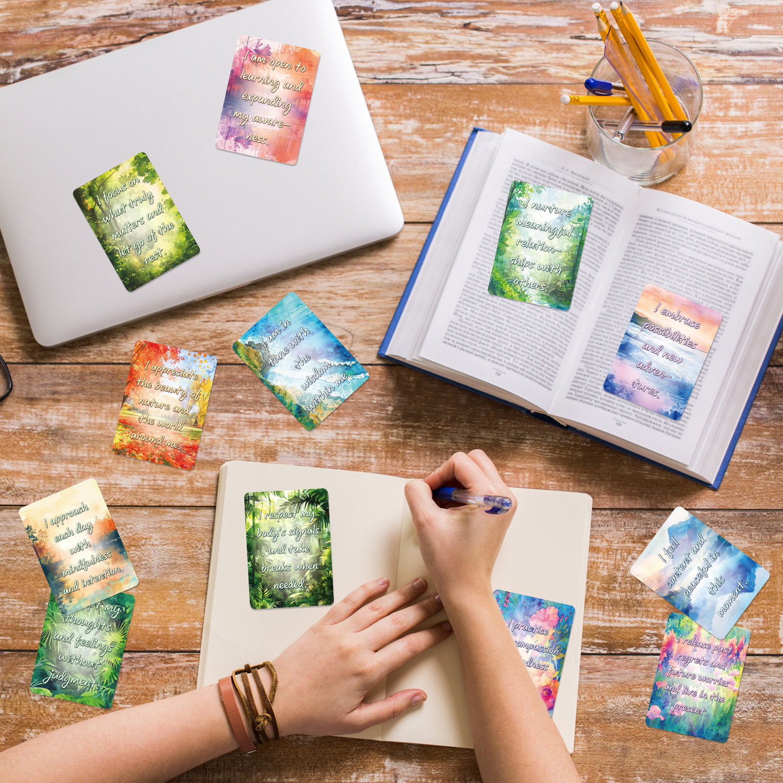 50Pcs Watercolor Landscape Ins - Inspirational Kids Education Quotes reseña y precio