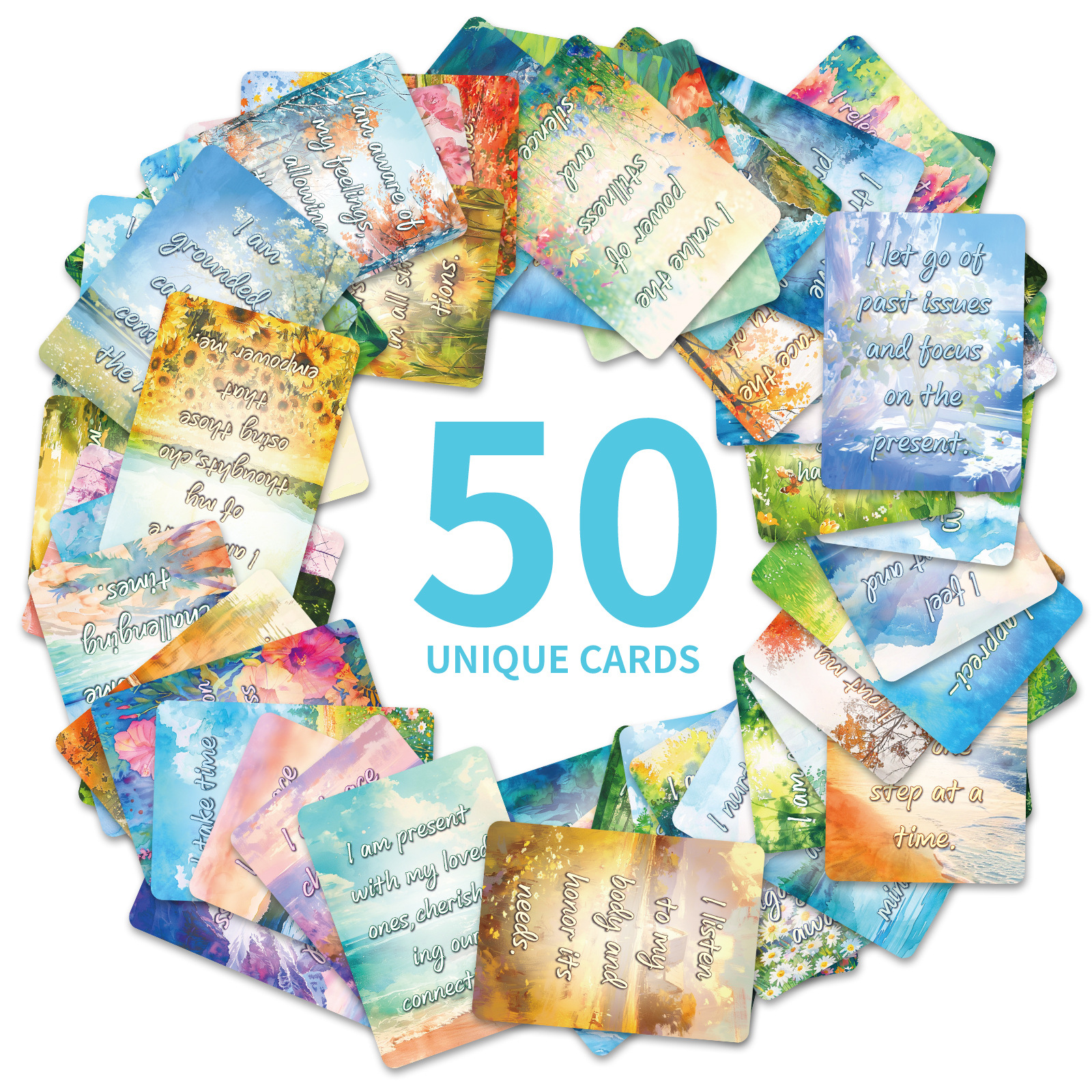 50Pcs Watercolor Landscape Ins - Inspirational Kids Education Quotes reseña y precio