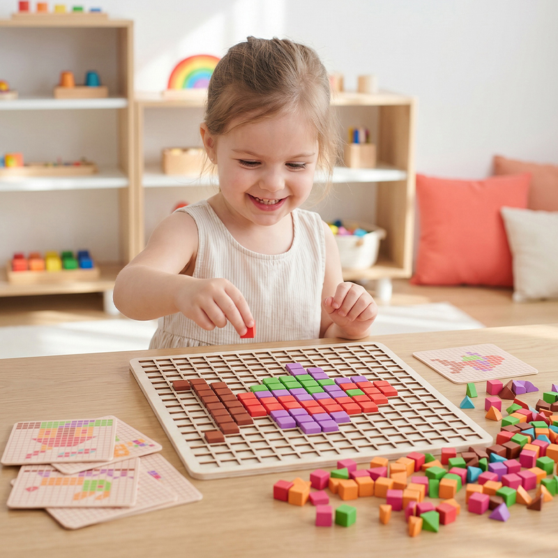 Wooden Logical Cube Puzzle - M - Kids Educational Game 3 reseña y precio