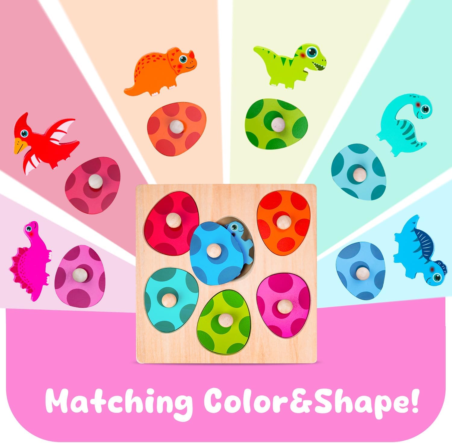 Wooden Dinosaur Jigsaw Puzzle  - Kids Educational Game 3 reseña y precio